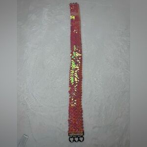 Shimmering Pink Sequin Belt